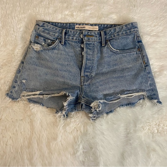 GRLFRND Women’s Helena High Rise Cut Off Short in Newport Size 26 - Picture 1 of 9